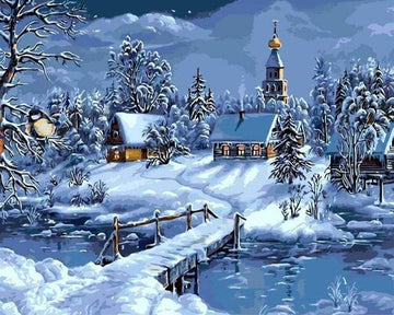 Paint by Numbers Kit - Winter landscape