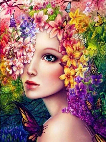 Paint by Numbers Kit - Woman with Flowers