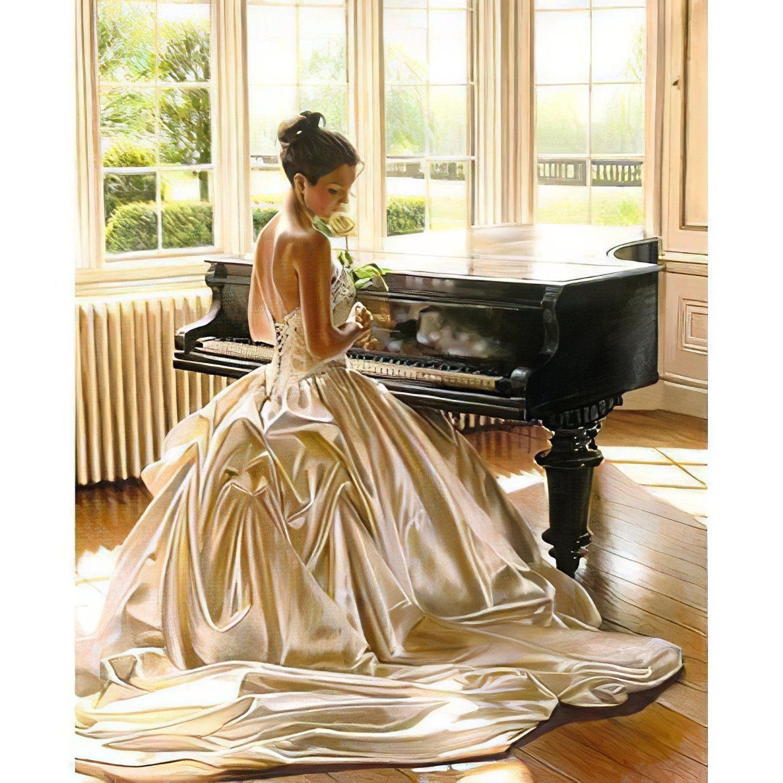 Diamond Paintings - Young Lady With Piano