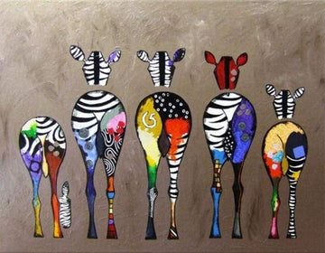 Paint by Numbers Kit - Zebras Back